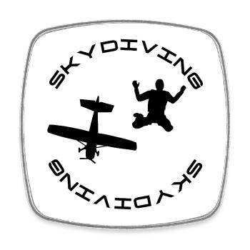 Skydiver - Viereckiger Kühlschrankmagnet - Weiß - Vorne