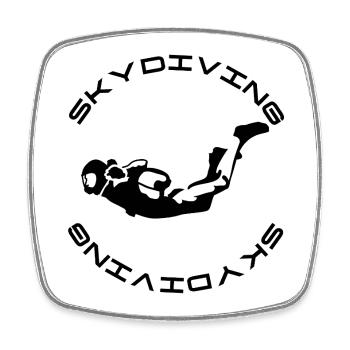 Skydiver - Viereckiger Kühlschrankmagnet - Weiß - Vorne