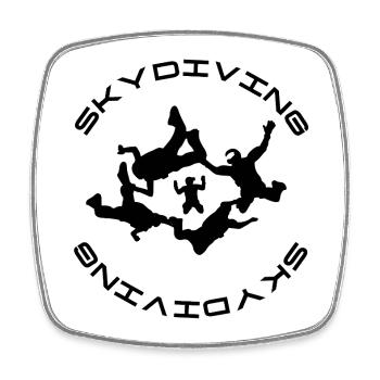Skydiving - Viereckiger Kühlschrankmagnet - Weiß - Vorne