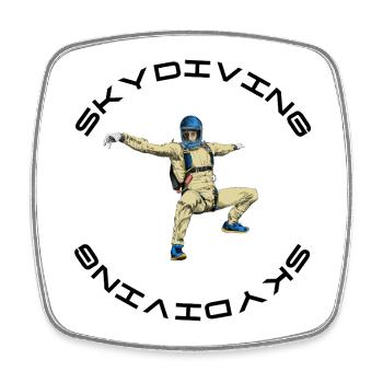 Skydiving - Viereckiger Kühlschrankmagnet - Weiß - Vorne