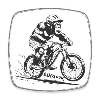 VTT - Magnet carré - blanc - Devant