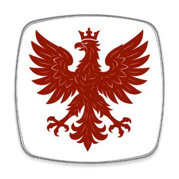 Pologne Polska aigle drapeau drapeau épique cadeau - Magnet carré - blanc - Devant