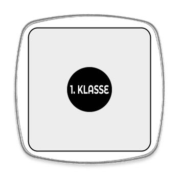 SCHULKIND LEHRER 1. Klasse - WÜRFEL - Viereckiger Kühlschrankmagnet - Weiß - Vorne