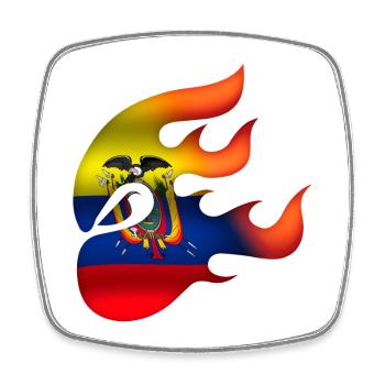 Flagge von Ecuador - Ecuador - Ninja - Viereckiger Kühlschrankmagnet - Weiß - Vorne