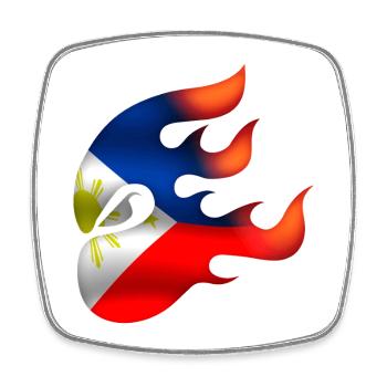 Philippinische Flagge - Philippinen - Ninja - Viereckiger Kühlschrankmagnet - Weiß - Vorne