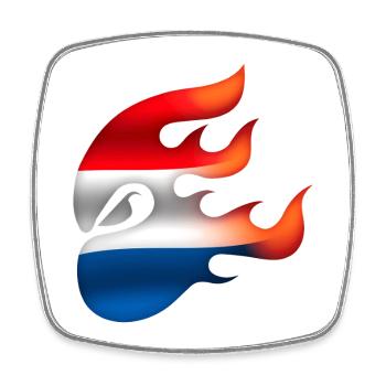 Flagge der Niederlande - Niederlande - Ninja - Viereckiger Kühlschrankmagnet - Weiß - Vorne