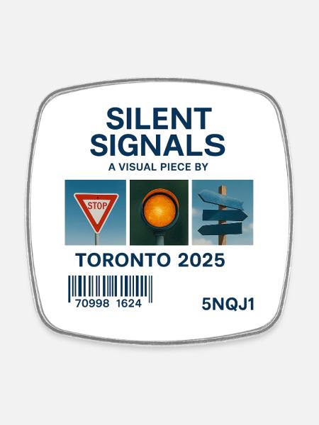 Signaux silencieux : Toronto 2025 - Magnet carré - blanc