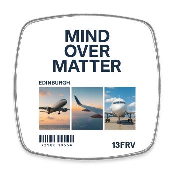 Mind Over Matter: Edinburgh Triptychon - Viereckiger Kühlschrankmagnet - Weiß - Vorne