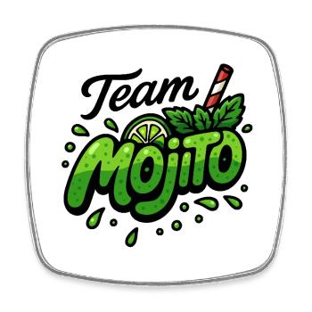 Team Mojito - Viereckiger Kühlschrankmagnet - Weiß - Vorne