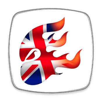 Flag of the United Kingdom - United Kingdom - Ninja - Square fridge magnet - white - Front