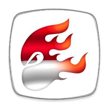 Indonesian Flag - Indonesia - Ninja - Square fridge magnet - white - Front