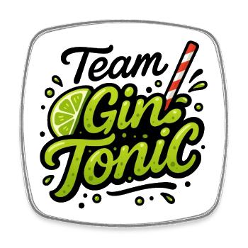 Team cockail Tonic - Square fridge magnet - white - Front