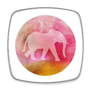 Yoga Holi Festival Elephant Power om Namaste Inde - Magnet carré - blanc - Devant