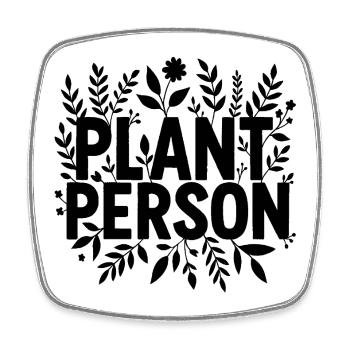 Plant Person - Square fridge magnet - white - Front