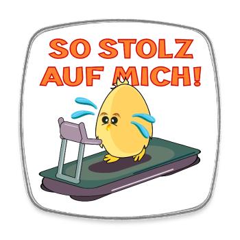 LAUFBAND LAUFEN ANFÄNGERIN - Viereckiger Kühlschrankmagnet - Weiß - Vorne