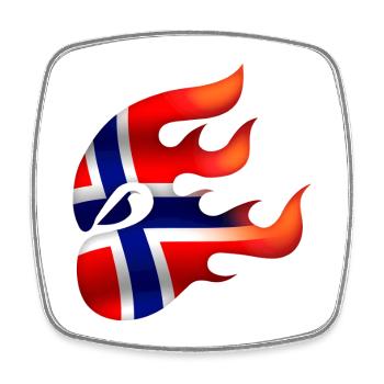 Norwegische Flagge - Norwegen - Ninja - Viereckiger Kühlschrankmagnet - Weiß - Vorne