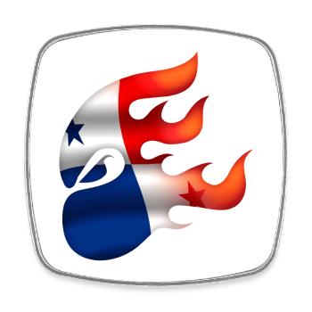 Panama Flagge - Panama - Ninja - Viereckiger Kühlschrankmagnet - Weiß - Vorne