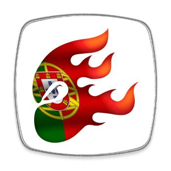 Flagge von Portugal - Portugal - Ninja - Viereckiger Kühlschrankmagnet - Weiß - Vorne