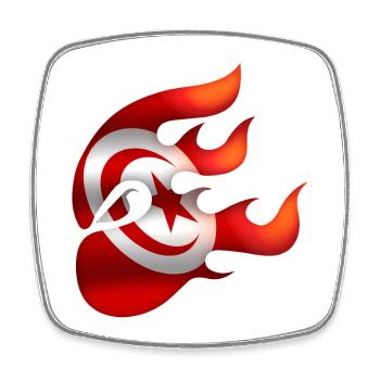 Flag of Tunisia - Tunisia - Ninja - Square fridge magnet - white - Front