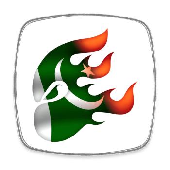 Flagge von Pakistan - Pakistan - Ninja - Viereckiger Kühlschrankmagnet - Weiß - Vorne