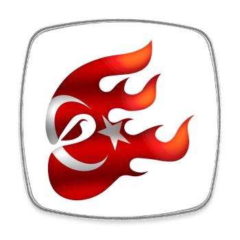Flag of Turkey - Turkey - Ninja - Square fridge magnet - white - Front