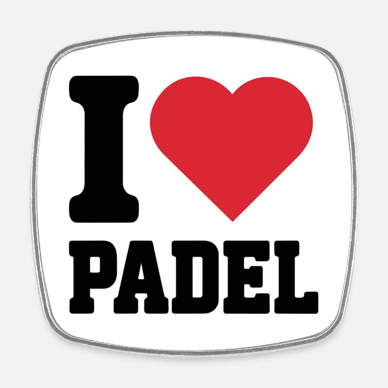 J’adore le padel - Magnet carré - blanc