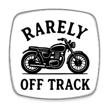 rarely off track motorcycle - Viereckiger Kühlschrankmagnet - Weiß - Vorne