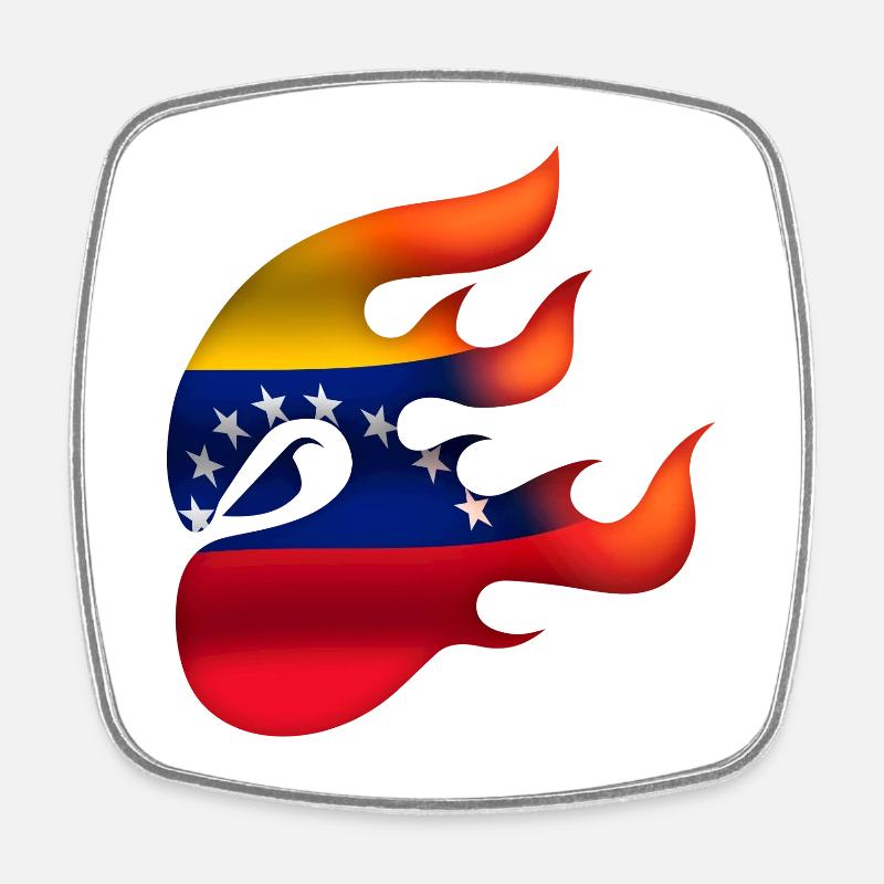 Flag of Venezuela - Venezuela - Ninja - Square fridge magnet - white