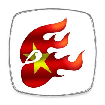 Vietnam Flagge - Vietnam - Ninja - Viereckiger Kühlschrankmagnet - Weiß - Vorne