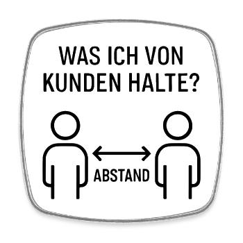 was ich von kunden halte kollege support - Viereckiger Kühlschrankmagnet - Weiß - Vorne