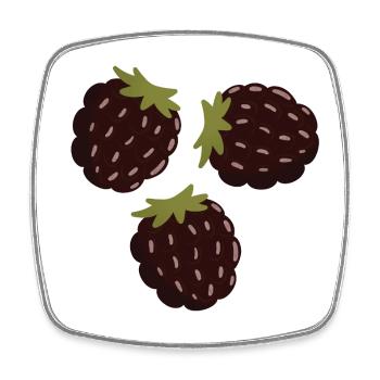 Berry Delight Illustrative Design - Square fridge magnet - white - Front