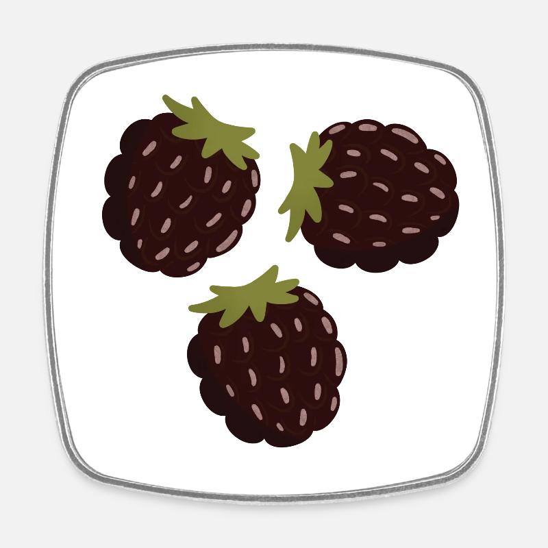 Berry Delight Illustratives Design - Viereckiger Kühlschrankmagnet - Weiß