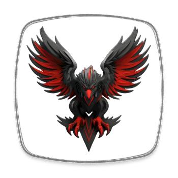 Dark Mythic Eagle Emblem - Square fridge magnet - white - Front