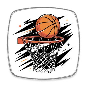 Ich liebe Basketball - Viereckiger Kühlschrankmagnet - Weiß - Vorne