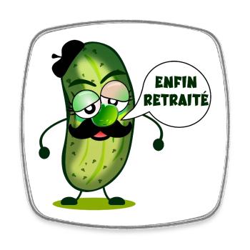 Enfin Retrait Cornichons - Magnet carré - blanc - Devant