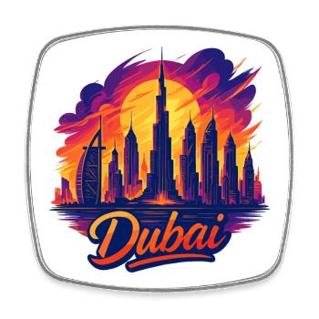 Dubaï Golfe Tiger City Émirats arabes unis Cadeau - Magnet carré - blanc - Devant