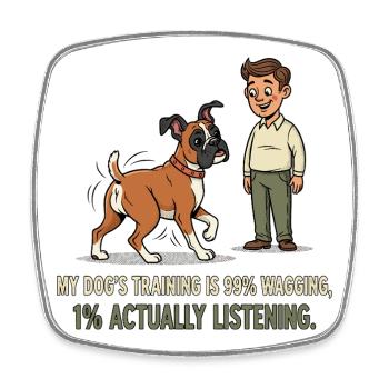 Das Training meines Hundes... - Viereckiger Kühlschrankmagnet - Weiß - Vorne