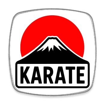 Fuji-San - Viereckiger Kühlschrankmagnet - Weiß - Vorne