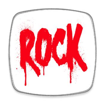 Rock, quoi d’autre - Magnet carré - blanc - Devant