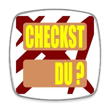CHECKST DU WORTSCHATZ - Viereckiger Kühlschrankmagnet - Weiß - Vorne