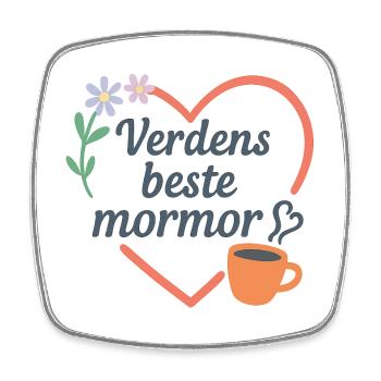 T-Shirt mit der Aufschrift „Liebende Oma“ - Viereckiger Kühlschrankmagnet - Weiß - Vorne