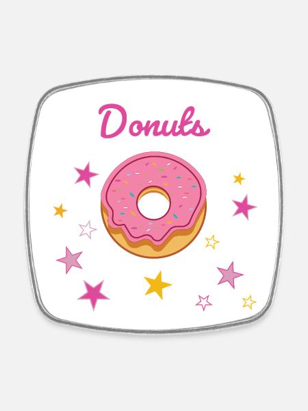 donuts-02 - Square fridge magnet - white