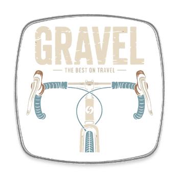 Gravel - Le meilleur du voyage - Magnet carré - blanc - Devant