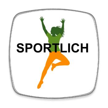 Sportlich - Viereckiger Kühlschrankmagnet - Weiß - Vorne