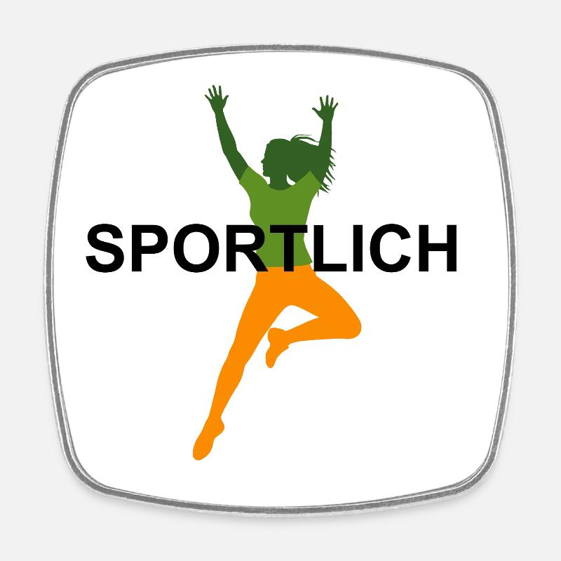 Sporty - Square fridge magnet - white