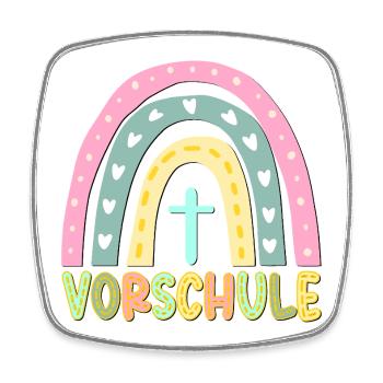 VORSCHULE VORSCHULKIND CHRISTLICHER GLAUBE - Viereckiger Kühlschrankmagnet - Weiß - Vorne