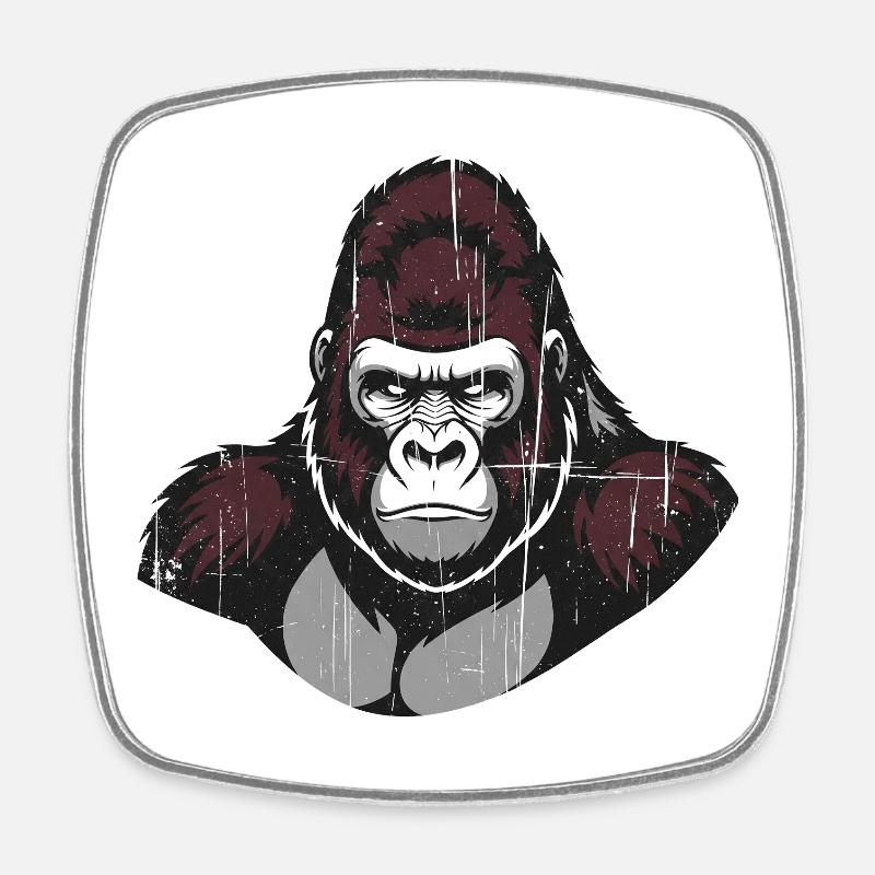 Ape - Viereckiger Kühlschrankmagnet - Weiß