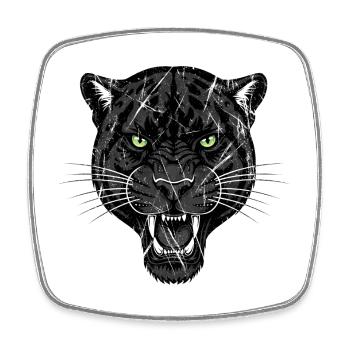 Panther - Square fridge magnet - white - Front