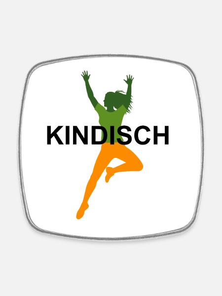 Childish - Square fridge magnet - white