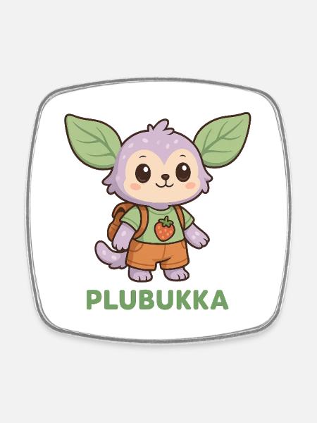 Plubukka - Magnet carré - blanc